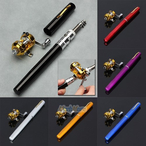 Portable Pocket Fishing Rod & Mini Reel Combo – Camping & Survival Fishing Kit