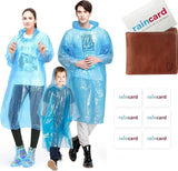 FULLY Reusable Wallet Rain Card Rain Coat for Adults (Set of 6) Multicolour