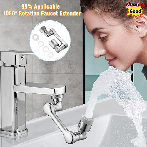 1080° Rotating Faucet Extender – Universal Swivel Sink Tap Aerator