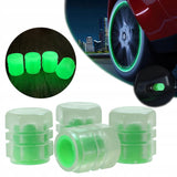 Glow in the Dark Car Tire Valve Caps – Universal Luminous Wheel Air Valve Covers (Set of 8)
