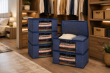 Premium Set of 6 Foldable Clothes Storage Bags with Transparent Window