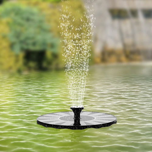 1.4W Solar Floating Fountain Pump with 7 Spray Nozzles for Bird Bath, Pond & Garden