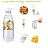 Portable USB Rechargeable Blender Bottle | Personal Smoothie & Fruit Juicer Cup