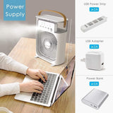 Portable USB Air Cooler Fan with Water Tank, 3 Speed Cooling Fan