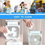 Portable USB Air Cooler Fan with Water Tank, 3 Speed Cooling Fan