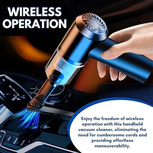3 in 1 Portable Cordless Vacuum Cleaner for Car & Home, Rechargeable Mini Handheld Vacuum