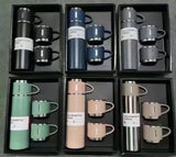 Vacuum Insulated Flask Gift Set with 500ml Bottle & 2 Stainless Steel Cups, 3 Piece Set