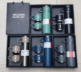 Vacuum Insulated Flask Gift Set with 500ml Bottle & 2 Stainless Steel Cups, 3 Piece Set