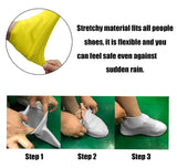Reusable Waterproof Silicone Shoe Covers for Rain, Anti-Slip Stretchable Shoe Protector, Large