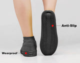 Reusable Waterproof Silicone Shoe Covers for Rain, Anti-Slip Stretchable Shoe Protector, Large