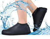 Reusable Waterproof Silicone Shoe Covers for Rain, Anti-Slip Stretchable Shoe Protector, Large
