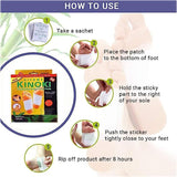 Kinoki Cleansing Detox Foot Pads with Adhesive Sheets for Overnight Foot Care (Pack of 2)
