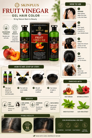 Fruit vinegar hair black colour 200ml 1+1 bottel